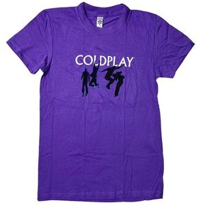NWOT Coldplay 2005 Twisted Logic Tour Graphic T-Shirt in Purple Women’s Sz S